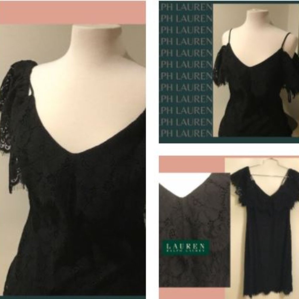 Ralph Lauren short sleeve off the shoulder dress